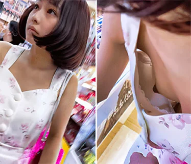 【浮ブラ】買い物中のロリっ子たちの浮ブラ胸ちらを小型カメラで隠し撮り