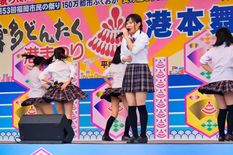 K-NEXTアイドル「ハッピーラッキースッキー」博多どんたく2014　港本舞台