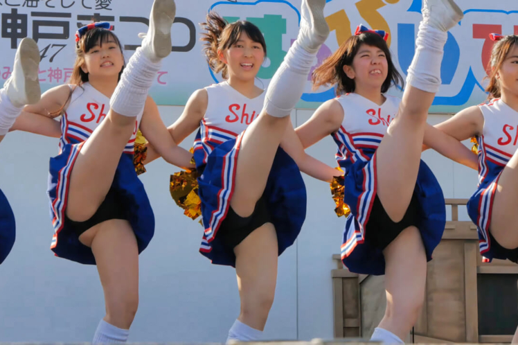 [4K] チアダンス 神戸まつり 高校生 ダンス部 Cheerleading チア