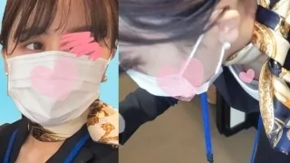 【胸ちら/乳首】2名分/裸同然のおっぱい、受付嬢のお茶酌み・研修中の新人胸チラ【丸見え】