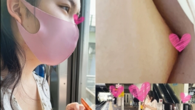 [電車胸チラ]正統派・アイドル級黒髪JD 推定Eカップを覗き見る事に成功！