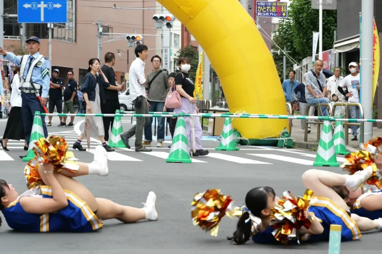 【チアダンス】大学生バトン部のチアリーディング！ 松戸まつりイン2024 2024.10.06①