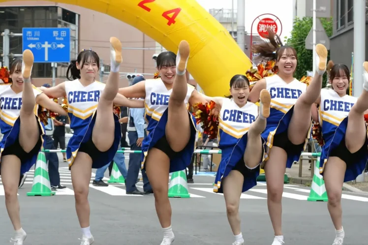 【チアダンス】大学生バトン部のチアリーディング！ 松戸まつりイン2024 2024.10.06①